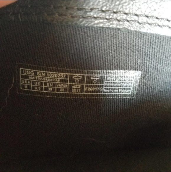 Ugg Gracen Suede Leather Black Riding Boots 8 - Picture 10 of 13